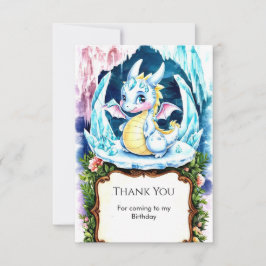 Tarjeta De Agradecimiento Cumpleaños de Radiant Happy Dragon