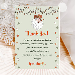 Tarjeta De Agradecimiento Cumpleaños de Santa Navidades