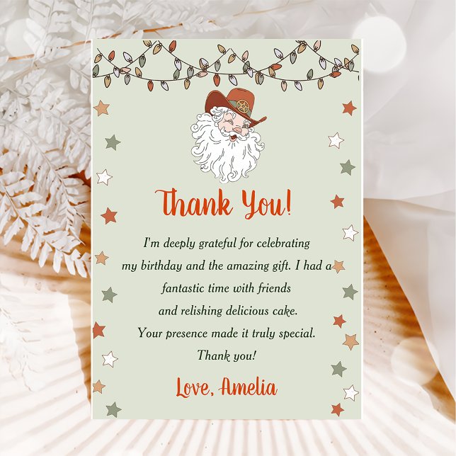 Tarjeta De Agradecimiento Cumpleaños de Santa Navidades (Subido por el creador)
