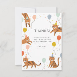 Tarjeta De Agradecimiento Cumpleaños de Tiger