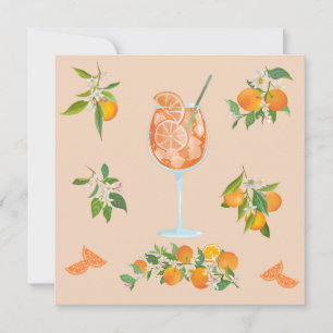 Tarjeta De Agradecimiento Cumpleaños de verano con Spritz