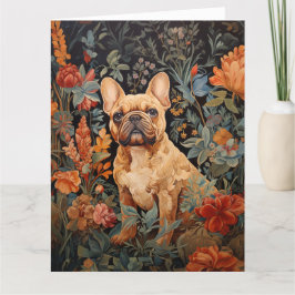 Tarjeta De Agradecimiento Cumpleaños del Bulldog francés Frenchie Garden