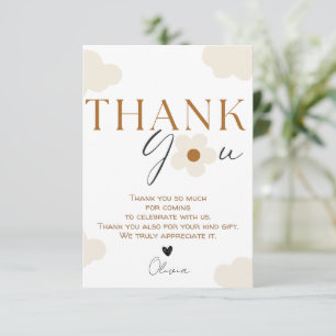 Tarjeta De Agradecimiento Cumpleaños del chica de flores silvestres