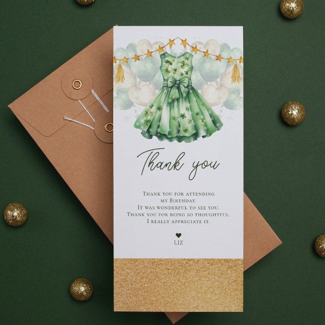 Tarjeta De Agradecimiento Cumpleaños del Chica de San Patricio (Subido por el creador)