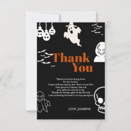 Tarjeta De Agradecimiento Cumpleaños del Espeluznante