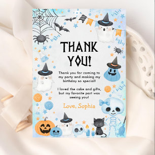 Tarjeta De Agradecimiento Cumpleaños del fantasma de Halloween