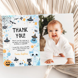 Tarjeta De Agradecimiento Cumpleaños del fantasma de Halloween