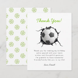 Tarjeta De Agradecimiento Cumpleaños del fútbol