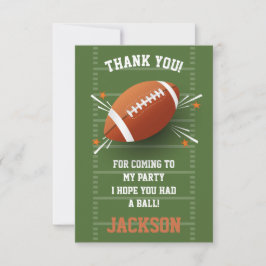 Tarjeta De Agradecimiento Cumpleaños del fútbol gracias