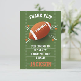 Tarjeta De Agradecimiento Cumpleaños del fútbol gracias