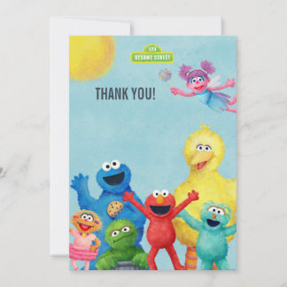 Tarjeta De Agradecimiento Cumpleaños del Ilustracion de caracteres de Plaza