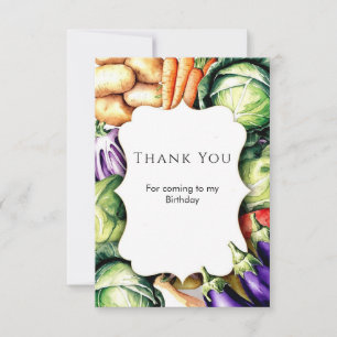 Tarjeta De Agradecimiento Cumpleaños del Mercado de Agricultores Criados Loc