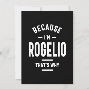 Tarjeta De Agradecimiento Cumpleaños del nombre personalizado de Rogelio