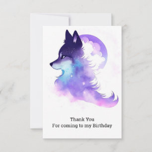 Tarjeta De Agradecimiento Cumpleaños del Personalizado caprichoso Woodland W