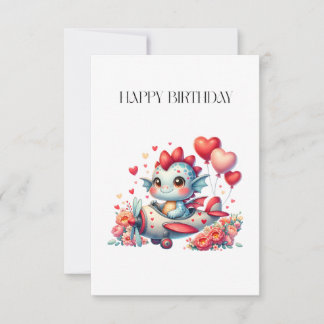 Tarjeta De Agradecimiento Cumpleaños del piloto de dragón