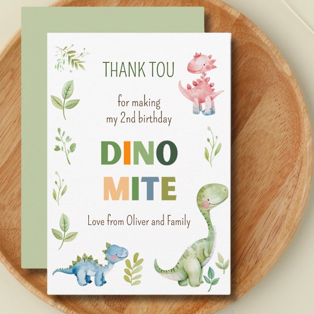 Tarjeta De Agradecimiento Cumpleaños dino-mite (Subido por el creador)