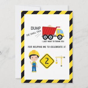 Tarjeta De Agradecimiento Cumpleaños divertido de construcción 2