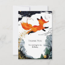 Cumpleaños divertido de zorro caprichoso