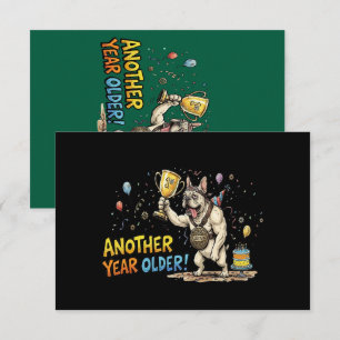 Tarjeta De Agradecimiento Cumpleaños divertido del Bulldog Francés Supervivi