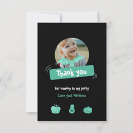 Tarjeta De Agradecimiento Cumpleaños divertido y verde de Halloween. Persona