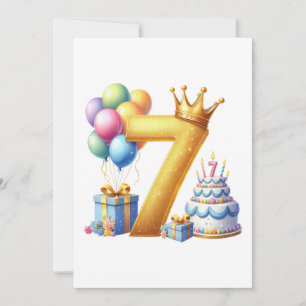 Tarjeta De Agradecimiento Cumpleaños dorado 7
