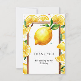 Tarjeta De Agradecimiento Cumpleaños Editable Little Lemon