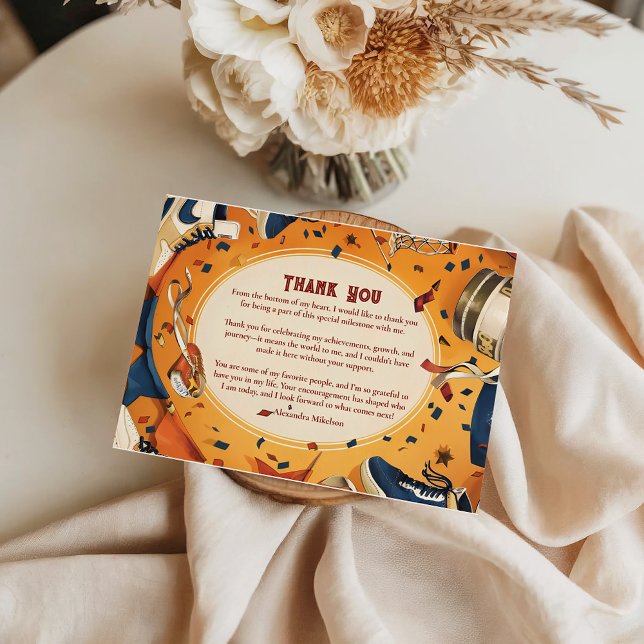 Tarjeta De Agradecimiento Cumpleaños en Cancha de Baloncesto Retro (Subido por el creador)