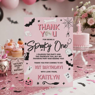 Tarjeta De Agradecimiento ¡Cumpleaños espeluznante! Cumpleaños de Halloween