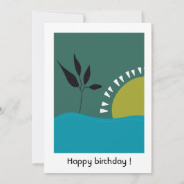 Tarjeta De Agradecimiento cumpleaños feliz 30 personalizado paisaje verde