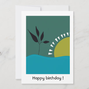 Tarjeta De Agradecimiento cumpleaños feliz 30 personalizado paisaje verde