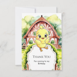 Tarjeta De Agradecimiento Cumpleaños feliz de los niños