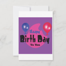 Tarjeta De Agradecimiento Cumpleaños Feliz – Diseño de Fiesta de Celebración