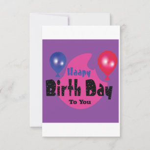 Tarjeta De Agradecimiento Cumpleaños Feliz – Diseño de Fiesta de Celebración
