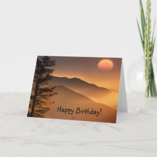 Tarjeta De Agradecimiento Cumpleaños Feliz Smokey Mountains