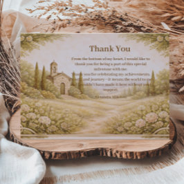 Tarjeta De Agradecimiento Cumpleaños Floral Campestre Romántico