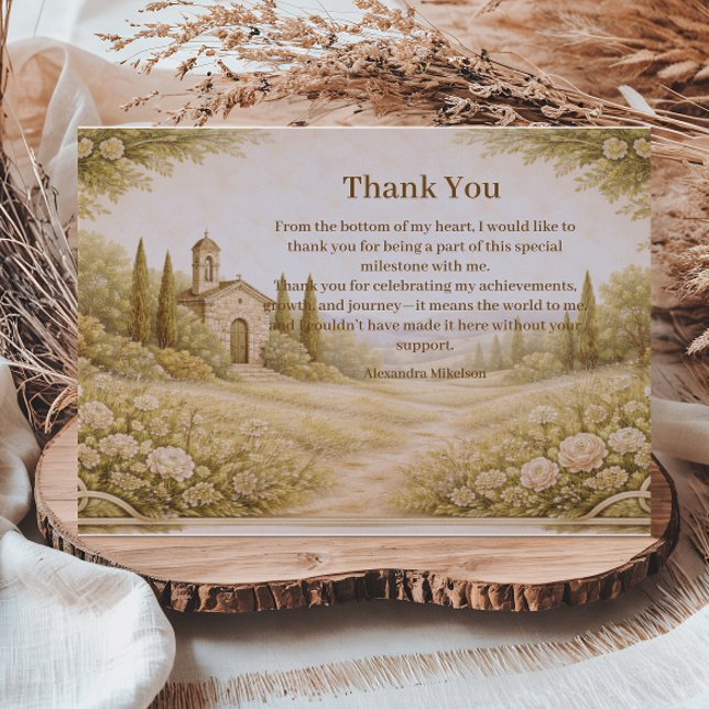 Tarjeta De Agradecimiento Cumpleaños Floral Campestre Romántico (Subido por el creador)