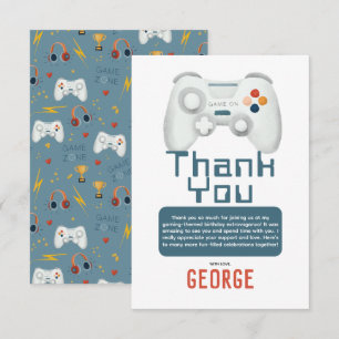 Tarjeta De Agradecimiento Cumpleaños Geniales de Niños Jugadores 