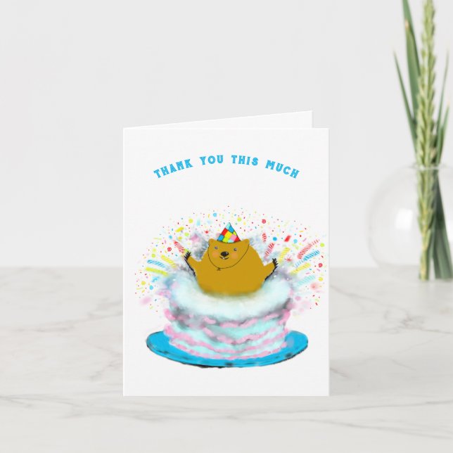 Tarjeta De Agradecimiento Cumpleaños Gracias (Anverso)