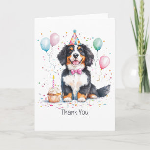 Tarjeta De Agradecimiento Cumpleaños Gracias Bernés de la Montaña Perro