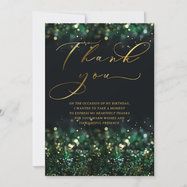 Tarjeta De Agradecimiento Cumpleaños Gracias Cartas para Adultos (Anverso)