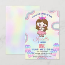 Cumpleaños kawaii rainbow unicorn Fiesta para Chic