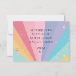 Tarjeta De Agradecimiento Cumpleaños mágico de Caticornio