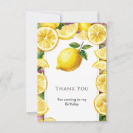 Tarjeta De Agradecimiento Cumpleaños Mágico de Limón Personalizado