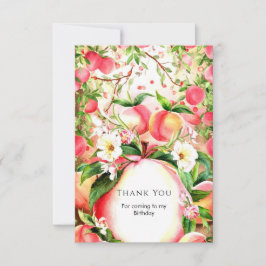 Tarjeta De Agradecimiento Cumpleaños Mágico de Peach Kids