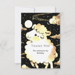 Tarjeta De Agradecimiento Cumpleaños Mágico Personalizado de Oveja