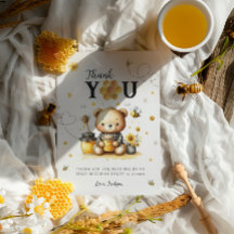 Cumpleaños neutral de abeja de Honey Bear Bee