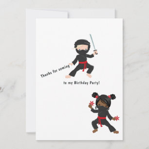 Tarjeta De Agradecimiento Cumpleaños Ninja