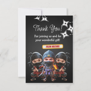 Tarjeta De Agradecimiento Cumpleaños Ninja