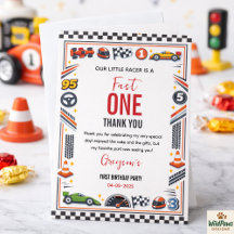 Cumpleaños número 1 del niño del auto de carreras 