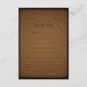 Tarjeta De Agradecimiento Cumpleaños Occidental de Vaquero de Cuero Gracias